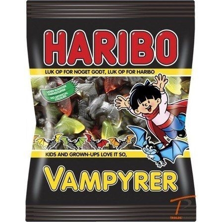 (Gratis ved køb for 600kr) Haribo Vampyrer - Slikpose 120g
